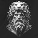 Man's t-shirt "God and Lion", Black, S, BLACK