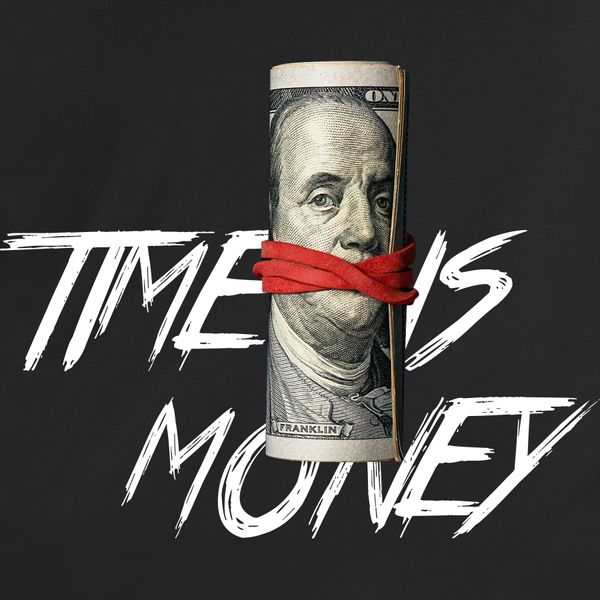 Woman's t-shirt "Time is money", Black, XS, BLACK