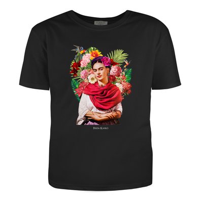 Woman's t-shirt "Frida Kahlo", Black, XS, BLACK