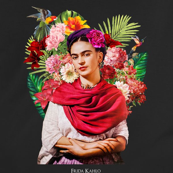 Woman's t-shirt "Frida Kahlo", Black, XS, BLACK