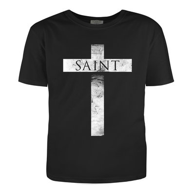 Man's t-shirt "Saint", Black, S, BLACK