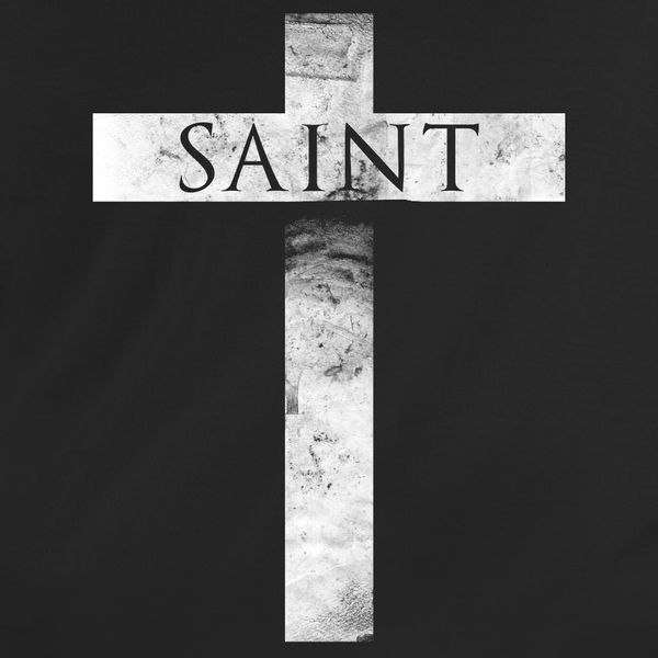 Man's t-shirt "Saint", Black, S, BLACK