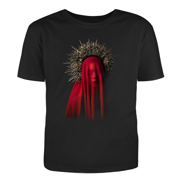 Woman's t-shirt "Woman in red", Black, XS, BLACK