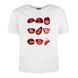 Woman's t-shirt "LIPS", White, XS, WHITE