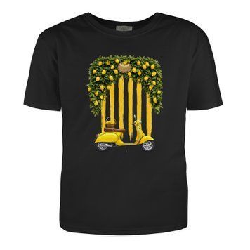 Man's t-shirt "Lemon mood ", Black, S, BLACK