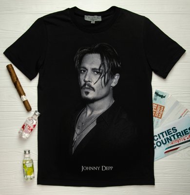 T-shirt "Johnny Depp", XS, BLACK