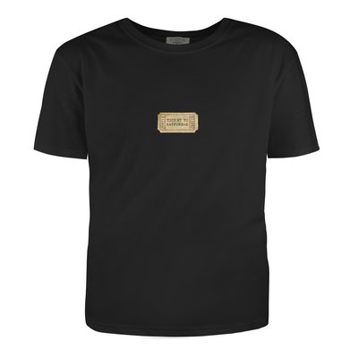 Man's t-shirt "Ticket to happiness", Black, S, BLACK