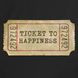 Man's t-shirt "Ticket to happiness", Black, S, BLACK