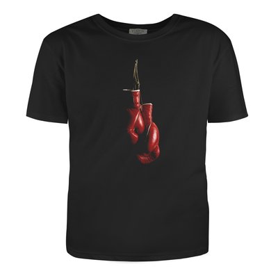 Man's t-shirt "Boxing gloves", Black, S, BLACK