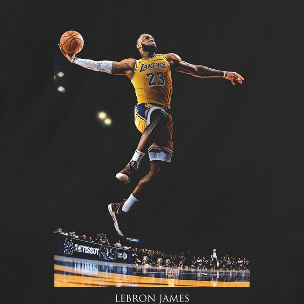 Man's t-shirt "LeBron James", Black, S, BLACK