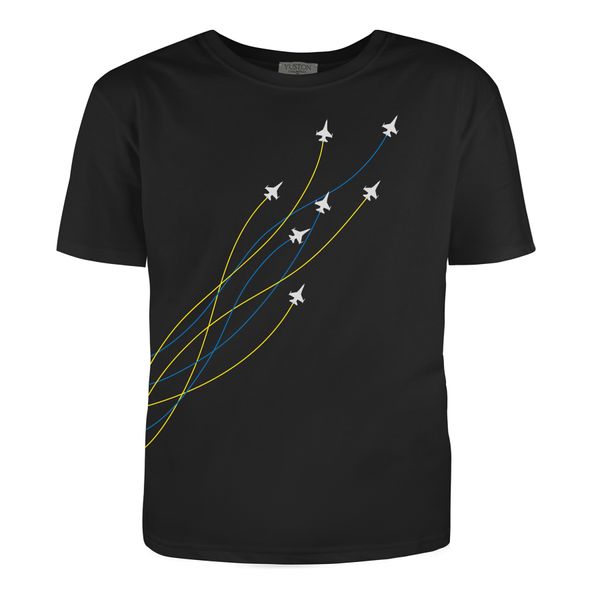 Man's T-shirt "Planes of Hope", Black, S, BLACK