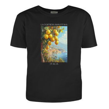Man's t-shirt "La Costiera Amalfitana", Black, S, BLACK