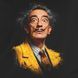Woman's t-shirt "Salvador Dali", Black, XS, BLACK