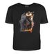 Man's t-shirt "Burning card", Black, S, BLACK