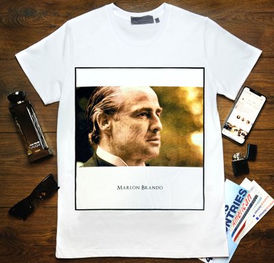 T-shirt "Marlon Brando", Black, XS, WHITE