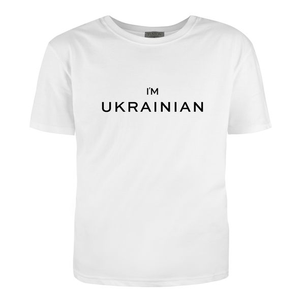 Men's T-shirt "I'm UKRAINIAN", Black, S, BLACK